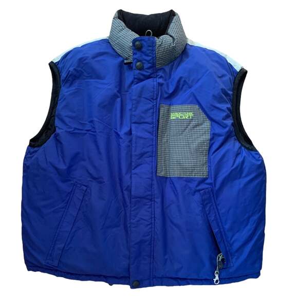 Structure Sports reversible puffer jacket men’s size XL blue black - Picture 1 of 7
